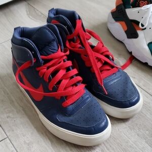 Nike Big High AC 477103-461 Navy Blue & Red Basketball Shoe Men